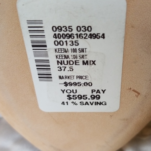 Jimmy Choo Keena Nude Mix Lace-Up Sandals NWT: FINAL SALE PRICE - Picture 8 of 8